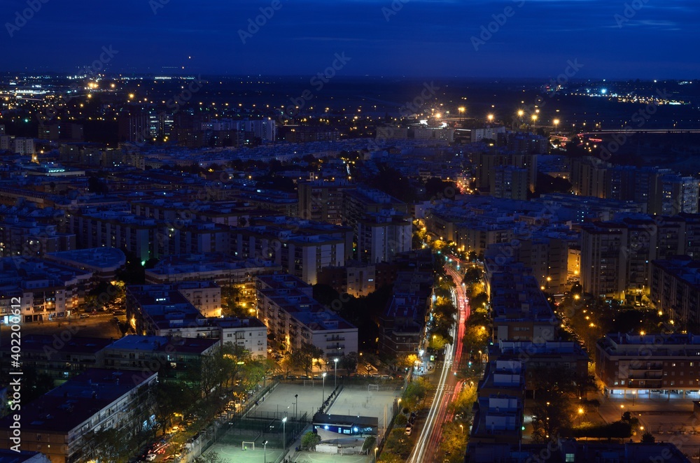 Fototapeta premium Hora azul en Sevilla