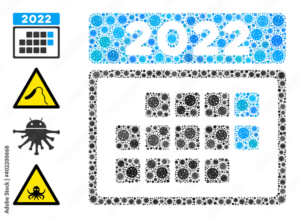 2022 calendar month table covid mosaic icon. 2022 calendar month table ...