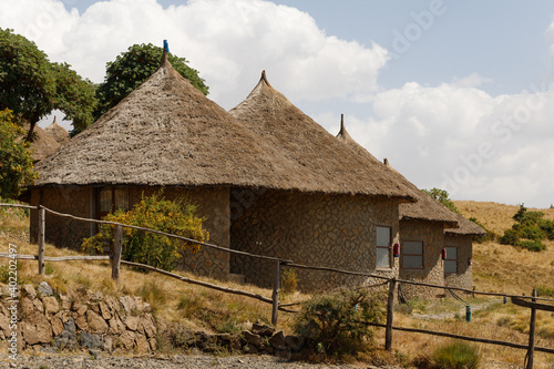 a homestead in a mountain village in the southern part of Ethiopia