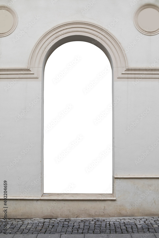 Arch facade achitecture element isolated frame