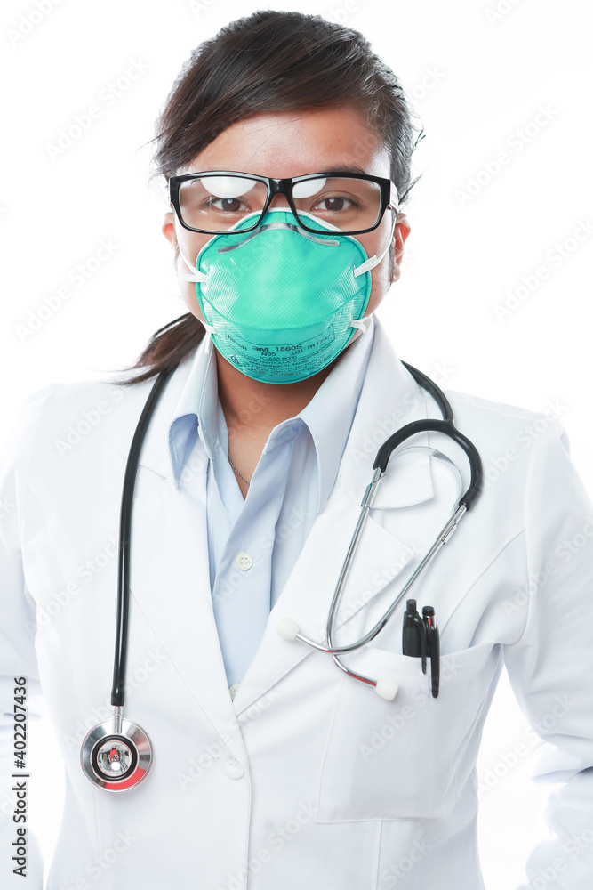 Asian female doctor with tools Asian female doctor with tools