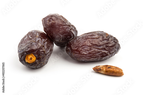 Wallpaper Mural Dried dates fruits isolated on white background Torontodigital.ca