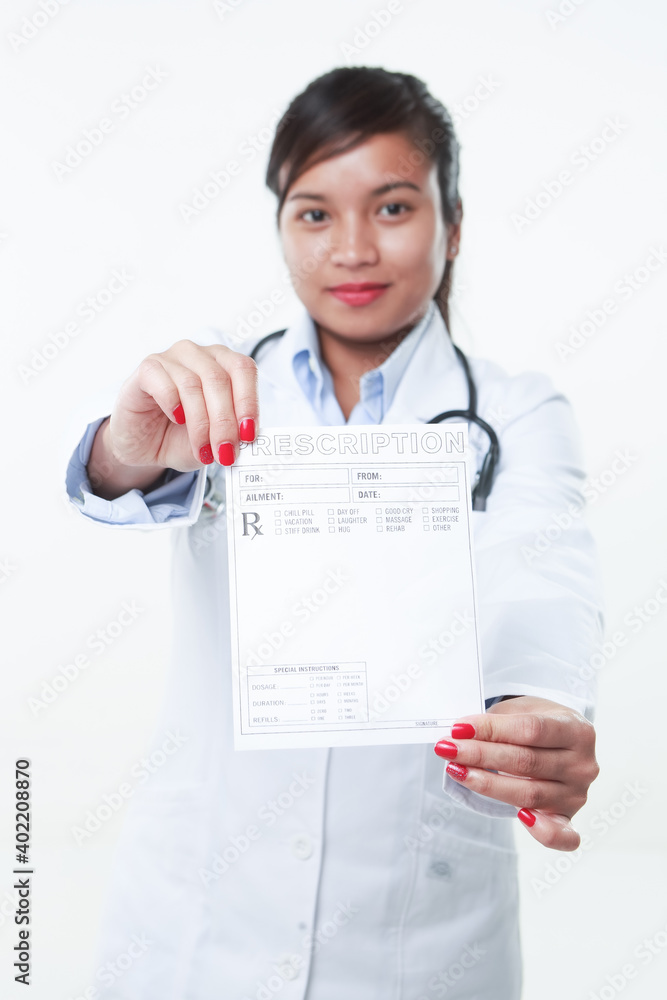 A doctor giving prescription to patient A doctor giving prescription to patient