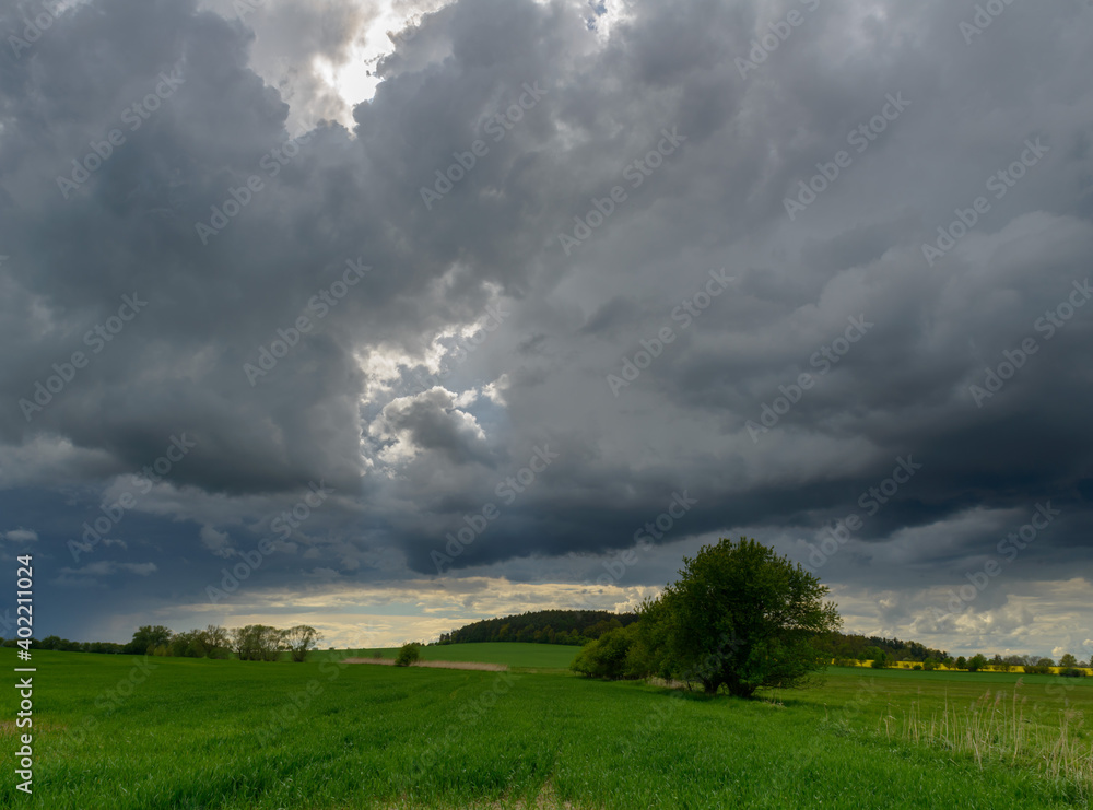landscape before the storm, Pilsen region, Czechia landscape before the storm, Pilsen region, Czechia