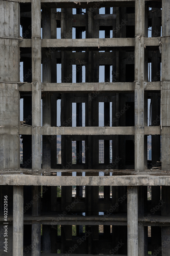 ethiopian urban landscape with high-rise building