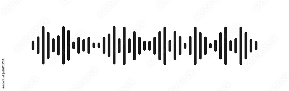 Modern sound wave equalizer. Waves of the equalizer isolated on white background. Vector illustration Modern sound wave equalizer. Waves of the equalizer isolated on white background. Vector illustration