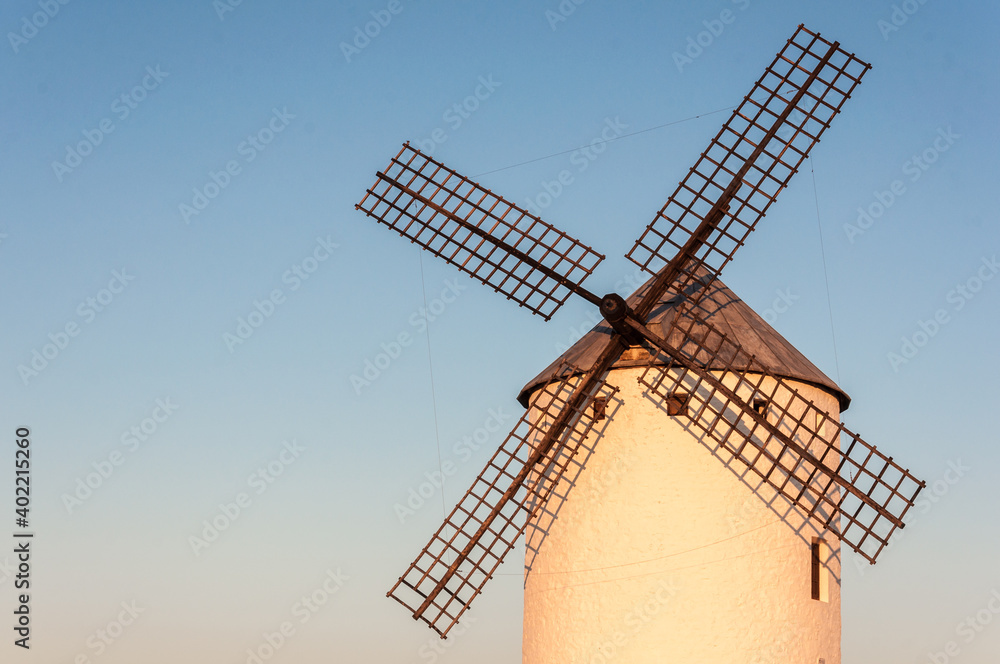 Grain windmill in Campo de Criptana, Castile La Mancha, Spain Grain windmill in Campo de Criptana, Castile La Mancha, Spain