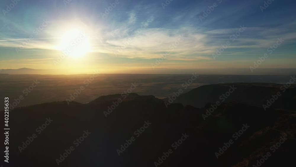 Aerial of Eastern Oregon at sunset Aerial of Eastern Oregon at sunset