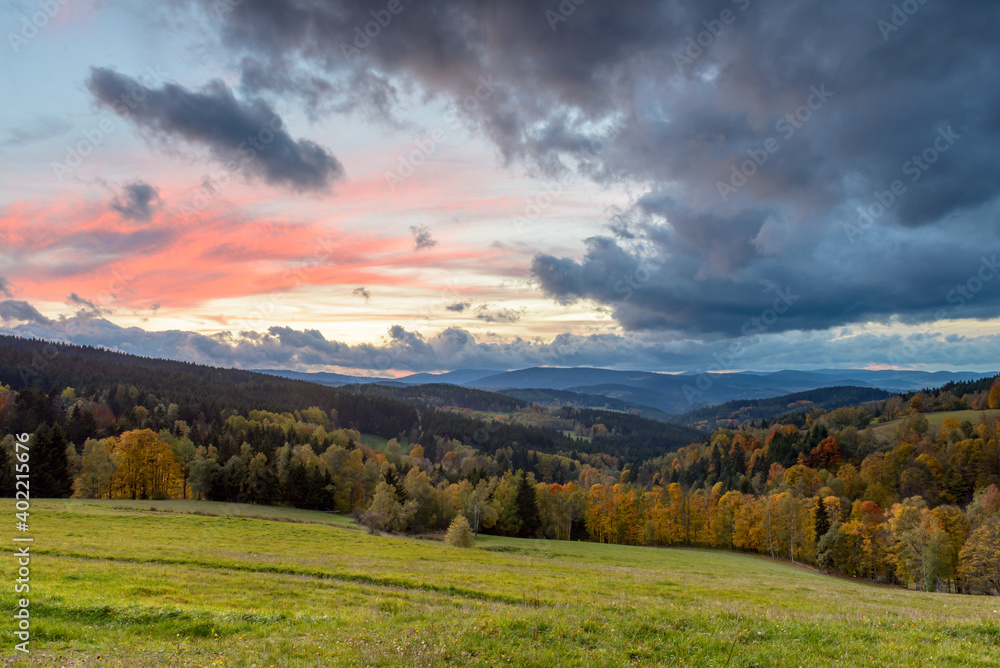 autumn in Sumava, Amalino valley, Sumava National Park, Czechia