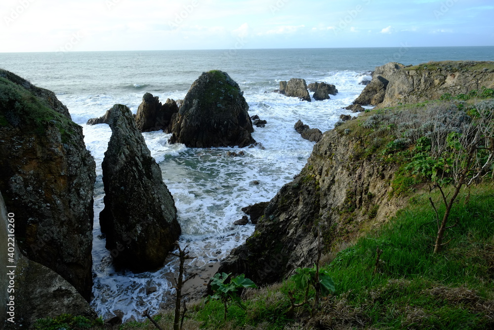 The granite coast of the Atlantic Ocean. The granite coast of the Atlantic Ocean.