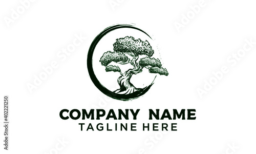 bonsai, plants, mini trees are suitable for ornamental tree enthusiasts, can make simple vintage banner t-shirts logos modern logos