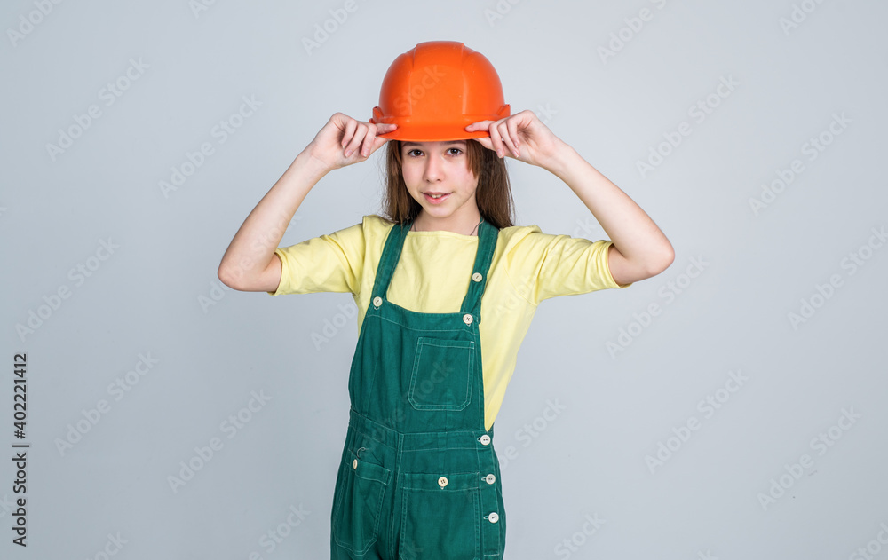 kid build construction. engineer teen is construction worker. international workers day. electrician is her career. girl in helmet plays builder. building and renovating. Building is her life kid build construction. engineer teen is construction worker. international workers day. electrician is her career. girl in helmet plays builder. building and renovating. Building is her life