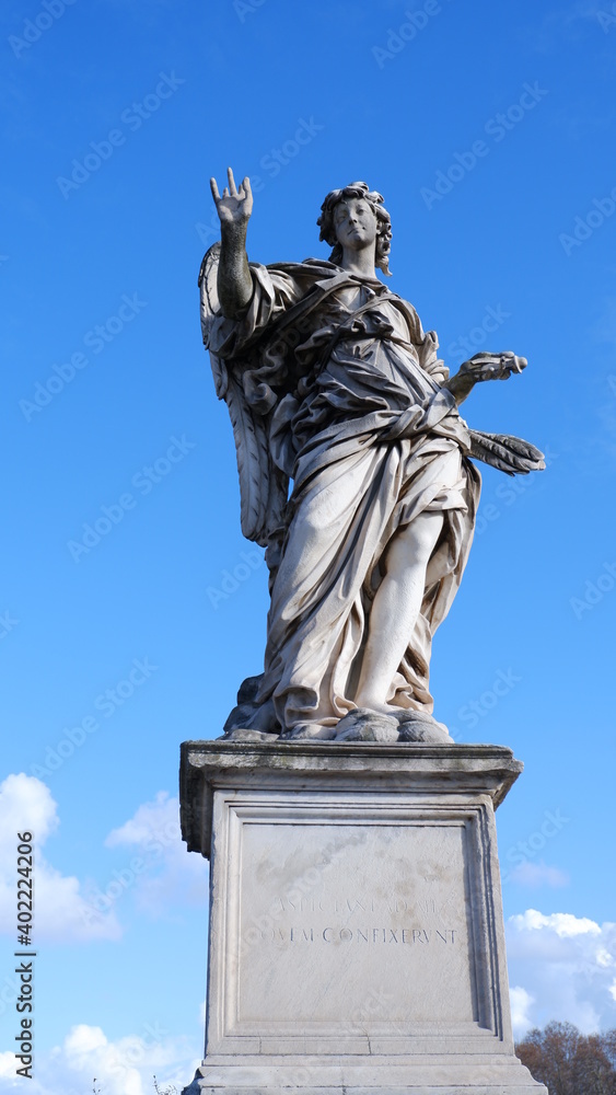 Obraz premium a little angel descended from heaven to earth