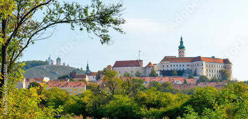 town of Mikulov, state chateau Mikulov, South Moravia, Czechia