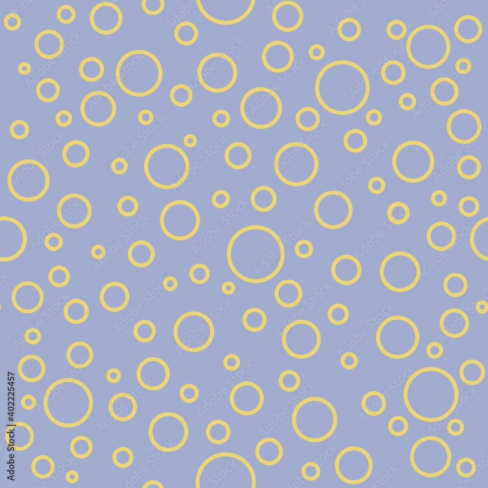 seamless pattern with circles,   yellow circles on gray background