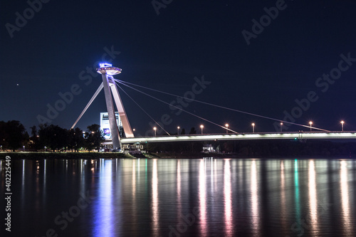 Canvas Print Central Europe, Bratislava city bridges
