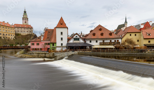 town of Cesky Krumlov, Vltava river, southern Bohemia, Czechia