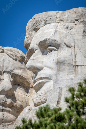The Bust of Abraham Lincoln at Mount Rushmore National Monument