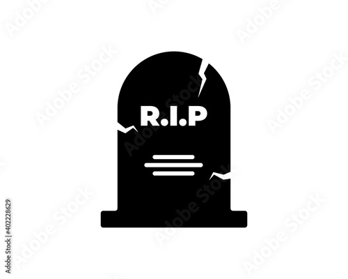 Tombstone line icon, outline vector sign, linear style pictogram isolated on white. Symbol, logo illustration. Editable stroke