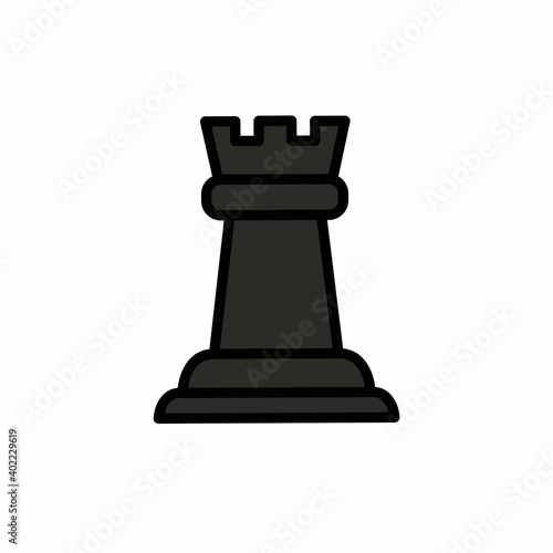 chess figure line icon, vector line color illustration © chernous