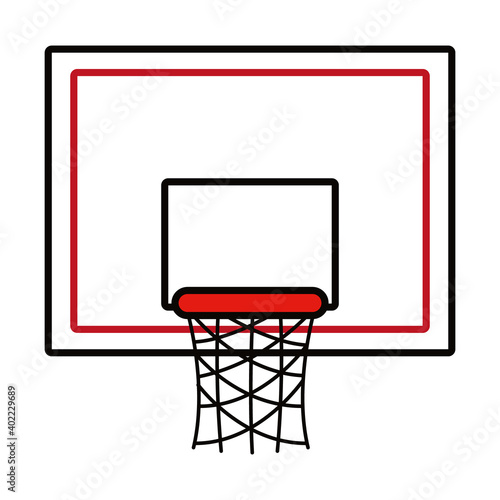 basketball board with net, line and fill style