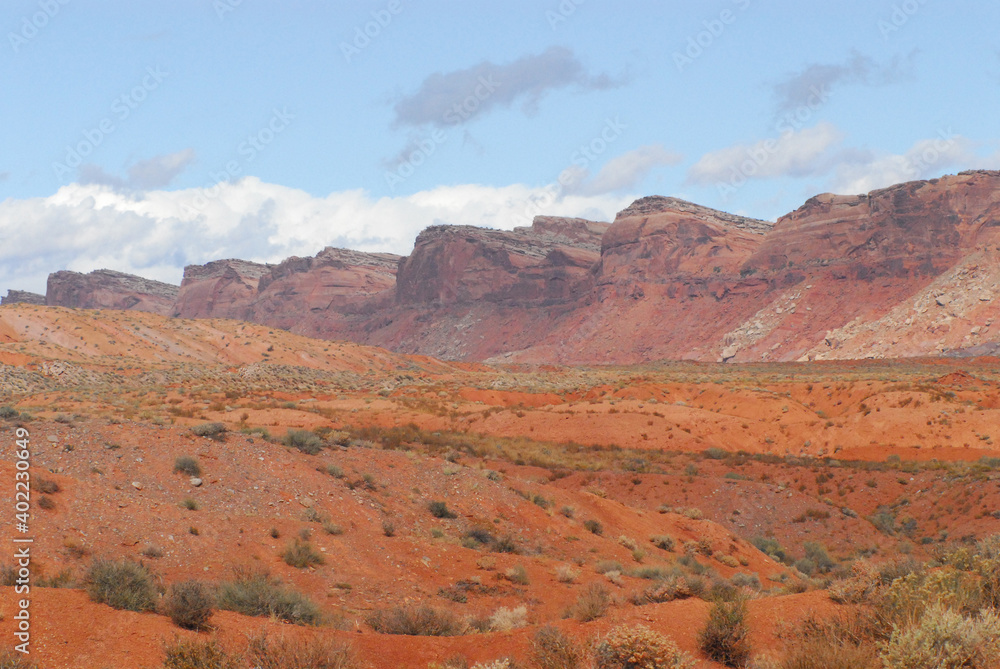 Arizona- Panoramic Landscape of Beautifully Colorful Mesas