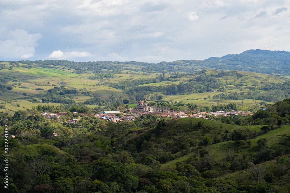 El pueblo de Guadalupe, Santander, Colombia 