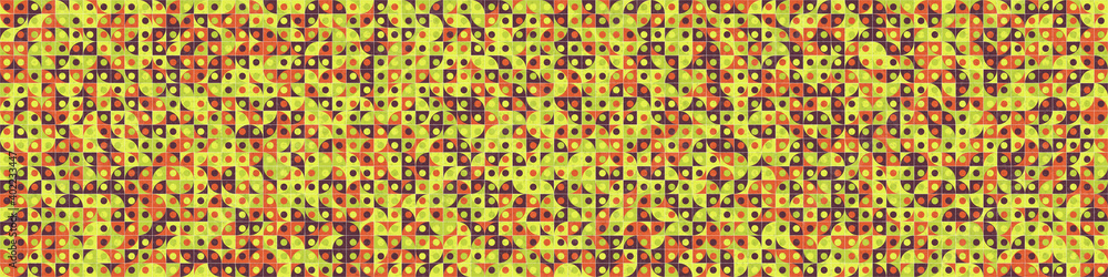 Fototapeta premium Abstract Geometric Pattern generative computational art illustration