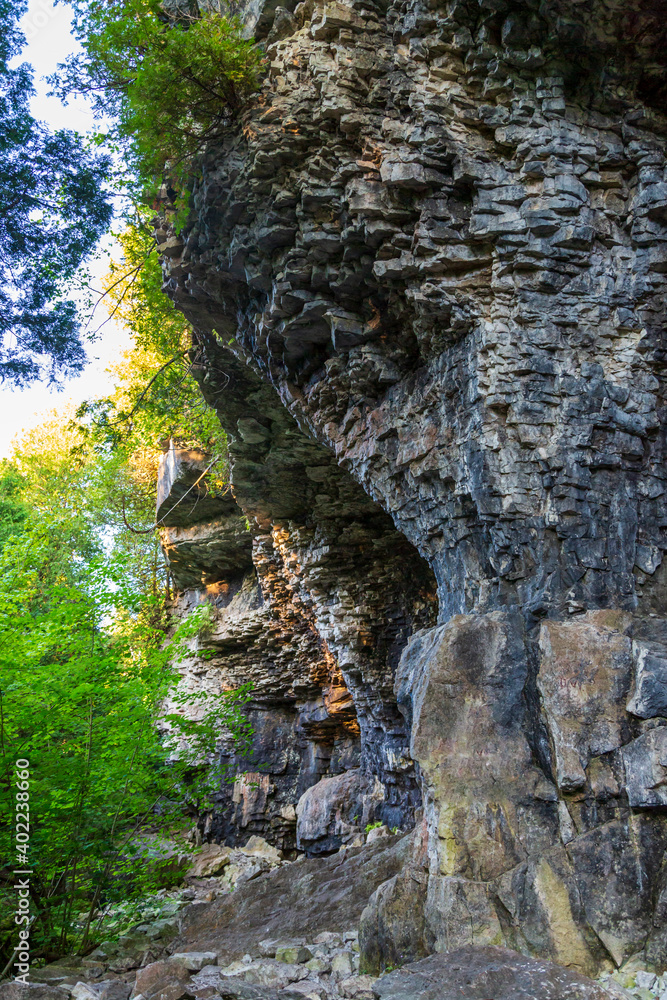 Rock formations in Bruce's Caves Conservation Area