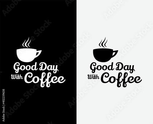 Fototapeta Naklejka Na Ścianę i Meble -  Typography vector graphic of coffee typography, coffee template, perfect for coffee shop, coffee company, coffee warehouse, shop templates, cafe typography, etc