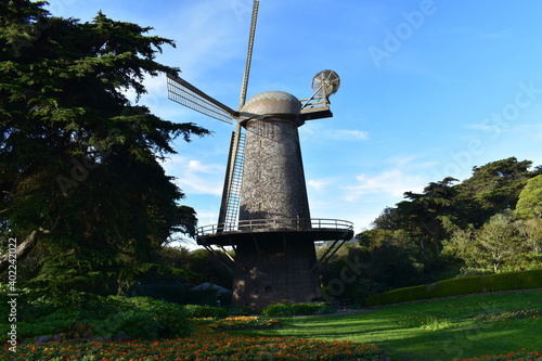Photography Dutch Windmill in Golden Gate Park, San Francisco