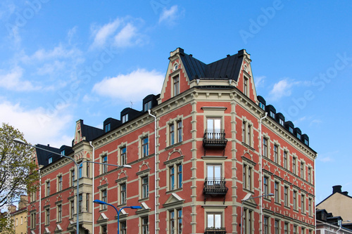 Beautiful Architecture. Historical building in Stockholm  Sweden