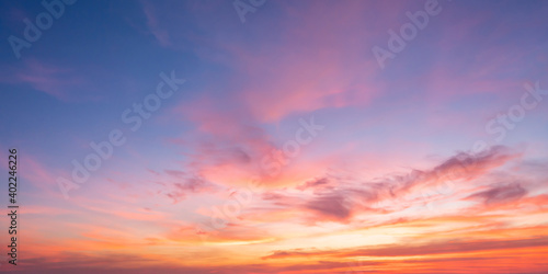 Fototapeta Naklejka Na Ścianę i Meble -  Sunset sky for background or sunrise sky and cloud at morning.