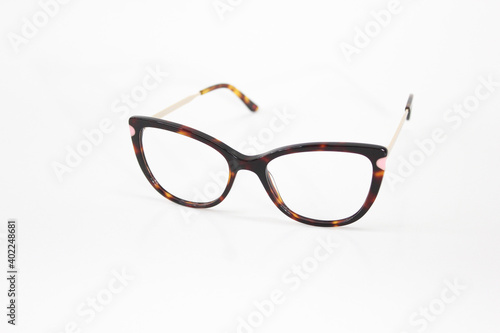 Brown Optic glasses white background