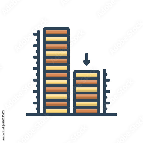 Color illustration icon for relatively