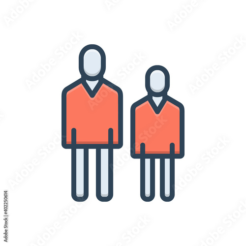 Color illustration icon for relatively
