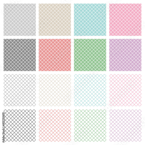 A set of seamless plaids. Pastel color variations