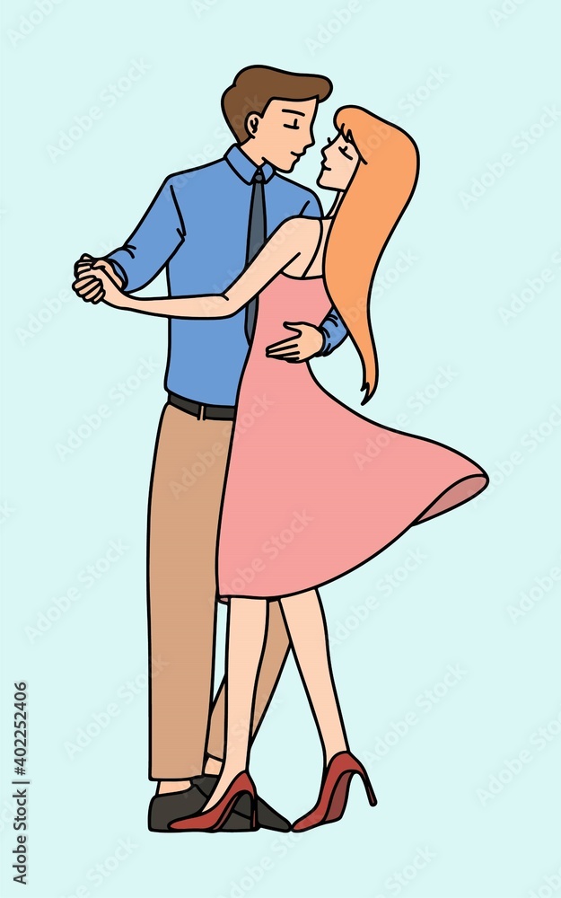 valentine couple slow dance cartoon hand drawn Stock Vector | Adobe Stock valentine couple slow dance cartoon hand drawn Stock Vector | Adobe Stock