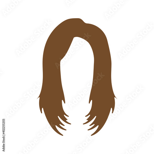 Wig hair icon design template vector isolated illustration