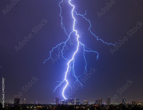 Phoenix Skyline Lightning Strike