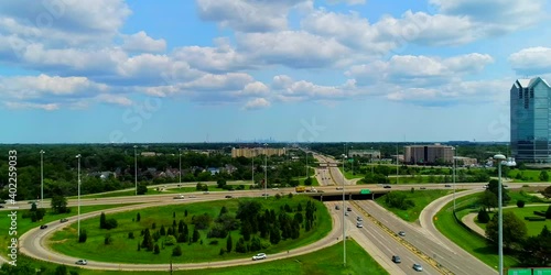 Aerial View of Oakbrook Terrace - a Suburb of Chicago photo