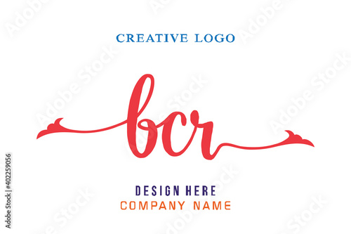 BCR lettering logo is simple, easy to understand and authoritative photo