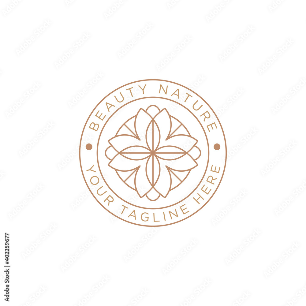 Feminine and floral botanical, logo suitable for spa salon, skin hair beauty boutique and cosmetic, company. Feminine and floral botanical, logo suitable for spa salon, skin hair beauty boutique and cosmetic, company.