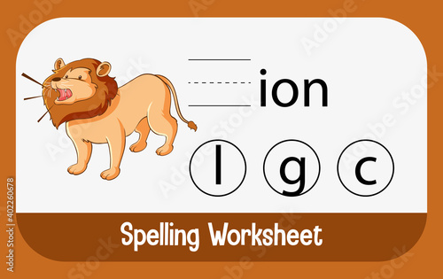 Find missing letter with lion