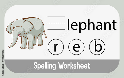 Find missing letter with elephant