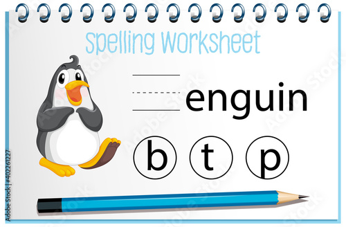 Find missing letter with penguin