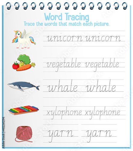 English alphabet tracing worksheets