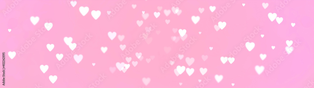 Abstract pink background with hearts - concept Mother's Day, Valentine's Day, Birthday 
