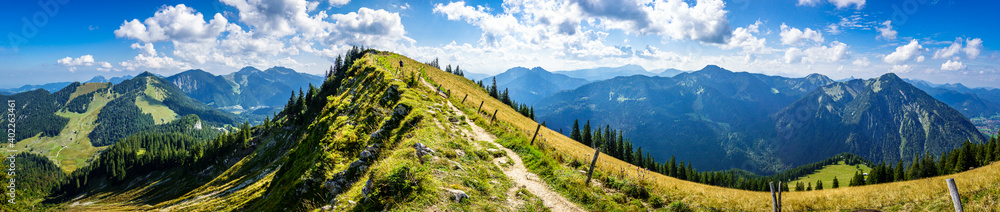 view at the Bodenschneid mountain - Bavaria - Spitzingsee - obrazy, fototapety, plakaty 