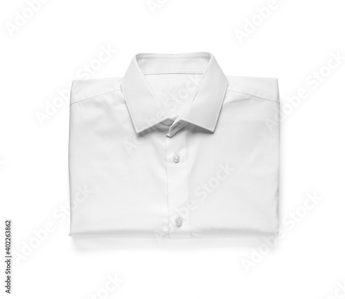 Male shirt isolated on white background